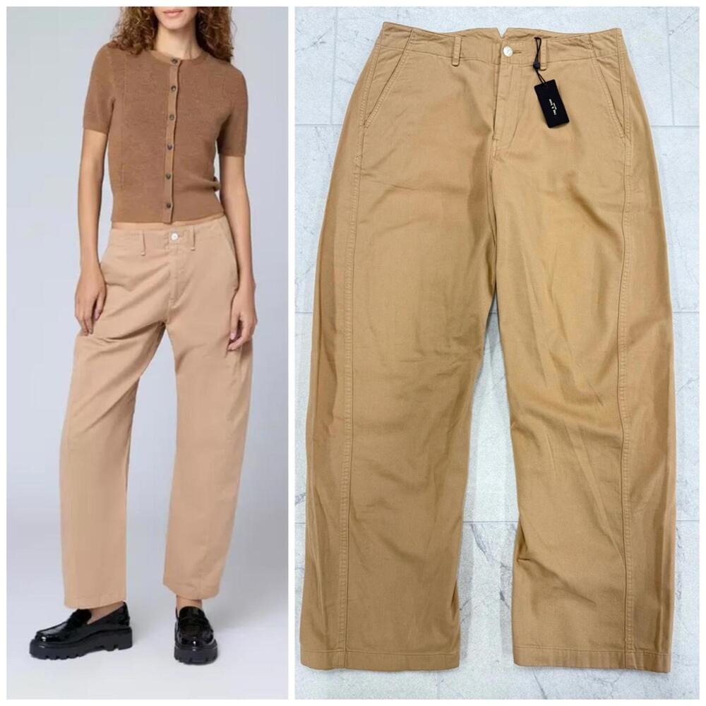 rag & bone Camel/Tan Straight-Leg Cotton Pants
NWT
